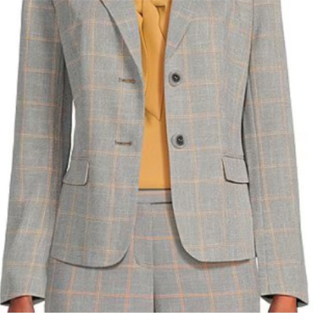 Kasper Plaid Print Notch Lapel Long Sleeve Two
Button Jacket size 8 - Picture 3 of 10